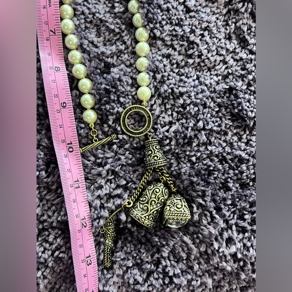 Heidi Daus “Boho Charm” vintage toggle necklace with charms & Swarovski Crystals - Picture 8 of 10